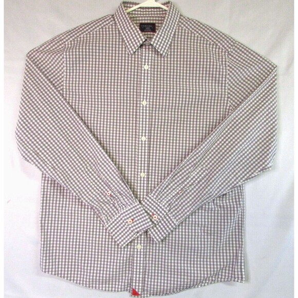 UNTUCKit Dunn Men's Shirt Gray Check Long-Sleeve Large Tall Reg - Picture 1 of 12